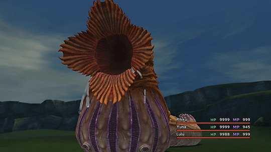 Screenshot of Sand Worm in a battle at the Monster Arena