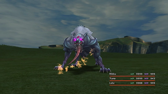 Screenshot of Skoll in a battle at the Monster Arena