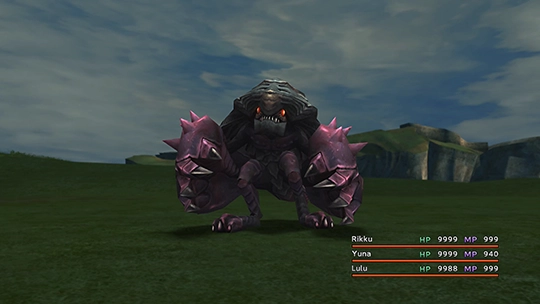 Screenshot of Shred in a battle at the Monster Arena