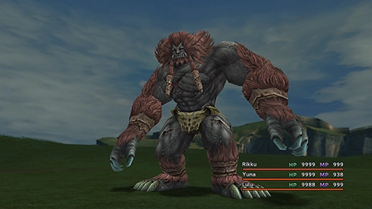 Screenshot of Ogre in a battle at the Monster Arena