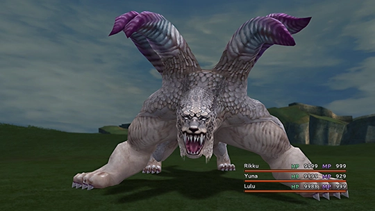 Screenshot of Valaha in a battle at the Monster Arena