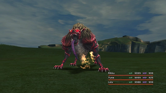 Screenshot of Bandersnatch in a battle at the Monster Arena