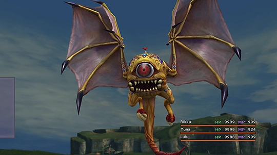 Screenshot of Ahriman in a battle at the Monster Arena