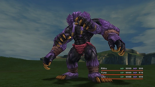 Screenshot of Bashura in a battle at the Monster Arena