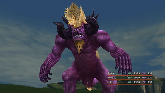 Screenshot of Behemoth in a battle at the Monster Arena