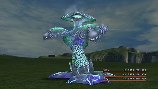 Screenshot of Exoray in a battle at the Monster Arena