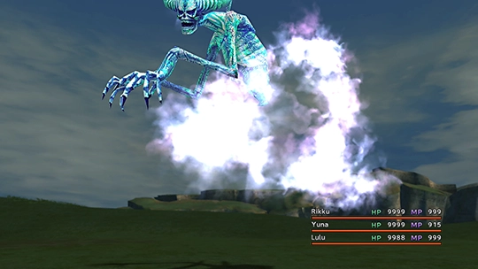 Screenshot of Wraith in a battle at the Monster Arena