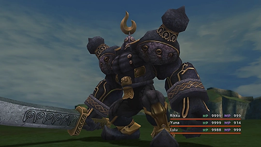 Screenshot of Gemini (Sword) in a battle at the Monster Arena