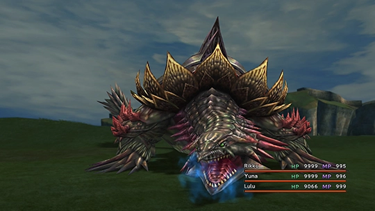 Screenshot of Adamantoise in a battle at the Monster Arena