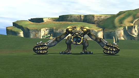 Screenshot of Earth Eater in a battle at the Monster Arena