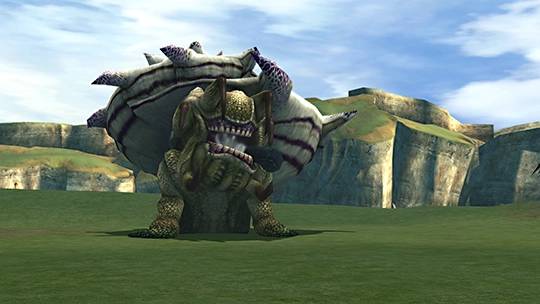 Screenshot of Neslug in a battle at the Monster Arena