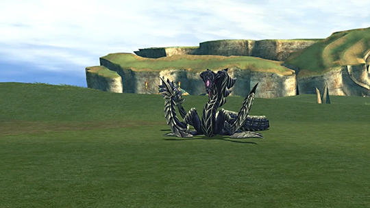 Screenshot of Jormungand in a battle at the Monster Arena