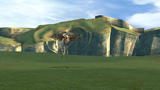 Screenshot of Pteryx in a battle at the Monster Arena