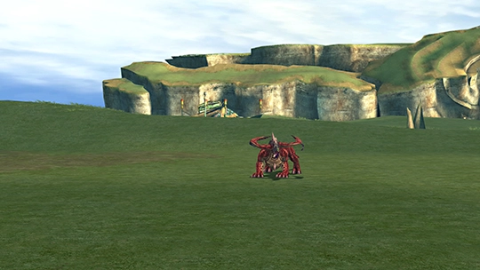 Screenshot of Fafnir in a battle at the Monster Arena