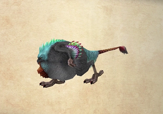 Bestiary screenshot of an Axebeak