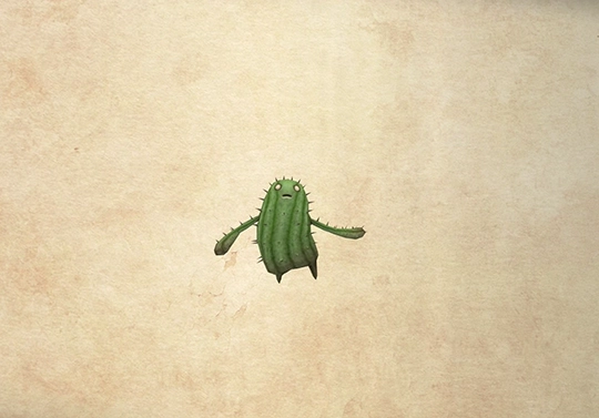 Bestiary screenshot of a Cactoid