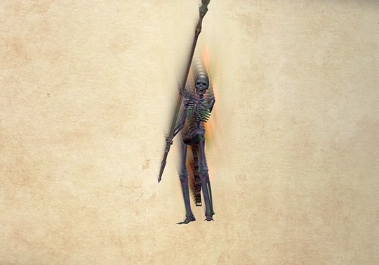 Bestiary screenshot of a Dark Skeleton
