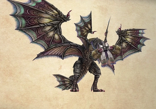 Bestiary screenshot of an Emperor Aevis