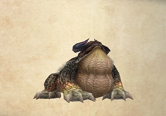 Bestiary screenshot of a Gigantoad