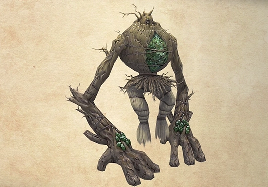 Bestiary screenshot of a Golem