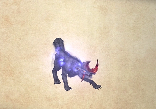 Bestiary screenshot of a Hellhound