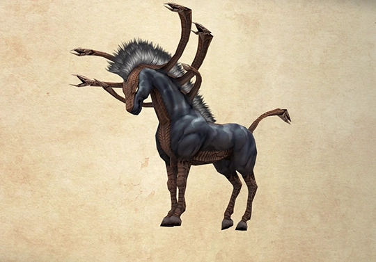 Bestiary screenshot of a Nightmare