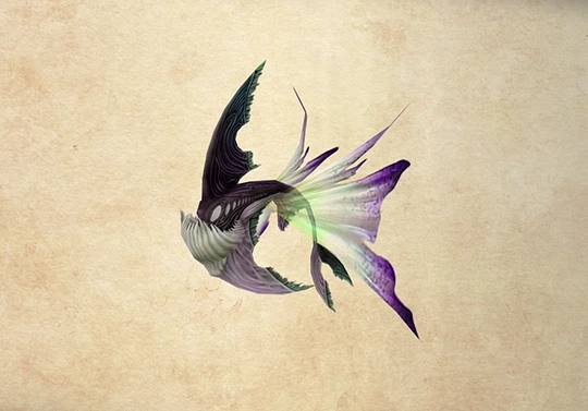 Bestiary screenshot of a Piranha