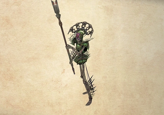 Bestiary screenshot of a Skull Warrior