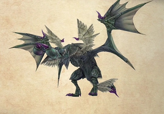 Bestiary screenshot of a Twintania