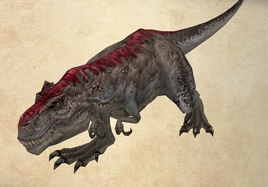 Bestiary screenshot of a Tyranorox