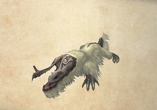 Bestiary screenshot of a Wooly Gator