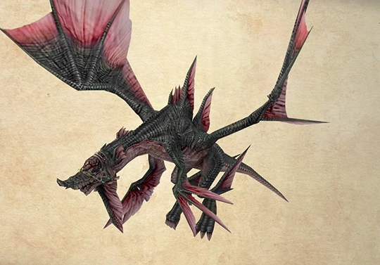 Bestiary screenshot of a Wyvern