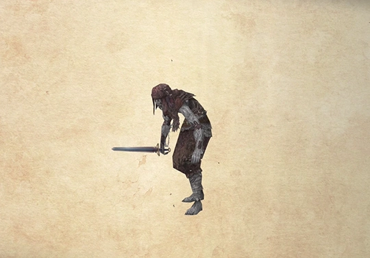 Bestiary screenshot of a Zombie Warrior