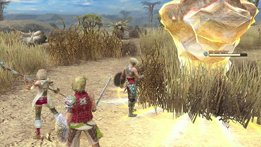 Vaan charging one of the Sunstones in the Giza Plains