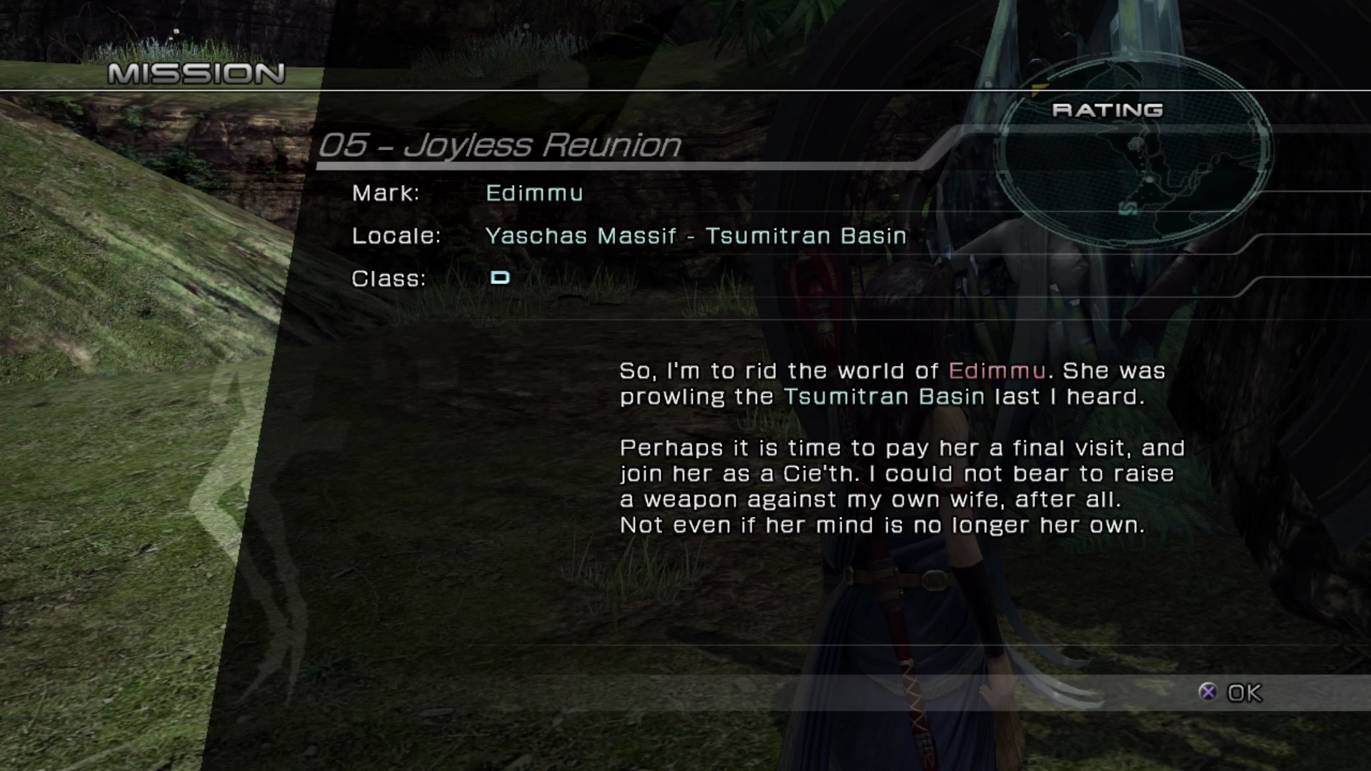 The objective overview screen for Mission 05 against Edimmu