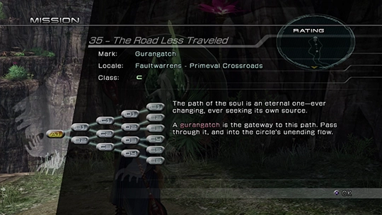 The objective overview screen for Mission 35 against Gurangatch