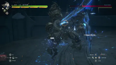 Animation of Aurum Giant’s Golden Section attack