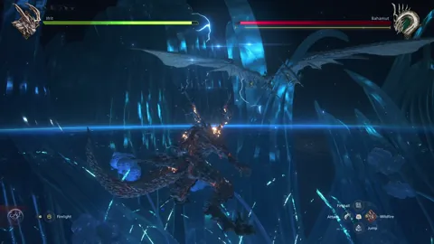 Animation of Bahamut’s Aerial Slash attack