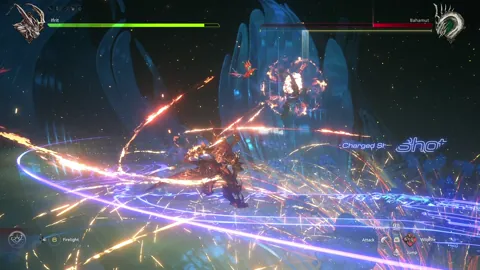 Animation of Bahamut’s updated Lunge attack