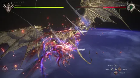 Animation of Bahamut’s Aura Burst attack