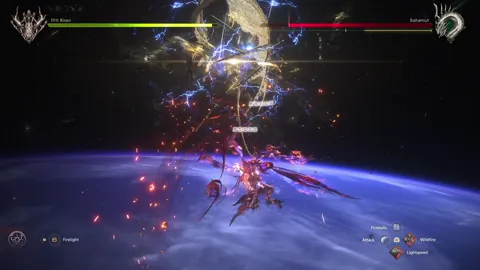 Animation of Bahamut’s Energy Beam attack