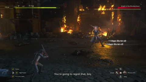 Animation of Knight of the Blinding Dawn’s Double Jump