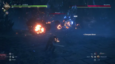 Animation of Necrophobe’s Blizzaga attack