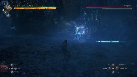 Animation of Necrophobe’s Frostbolt attack