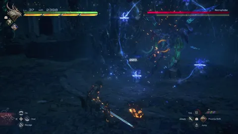 Animation of Necrophobe’s Triple Magic Orbs attack