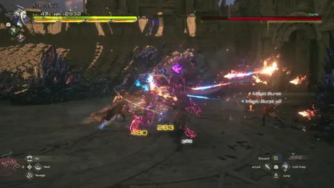 Animation of Sigma’s Magic Explosion attack