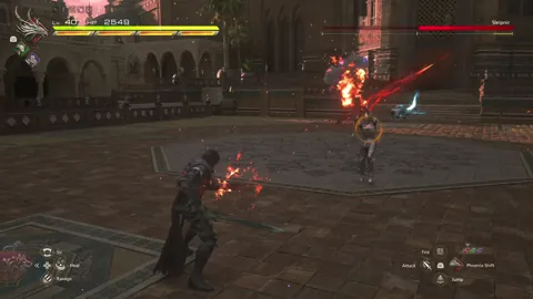 Animation of Sleipnir’s Flaming Magic Attack Combo