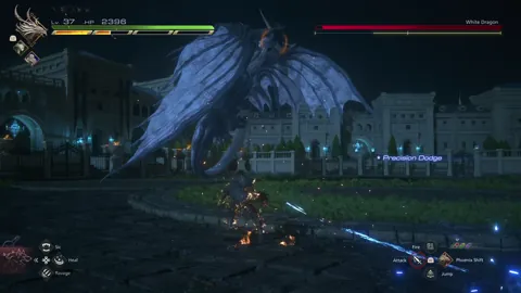 Animation of White Dragon’s Flying Lunge attack
