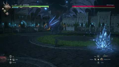 Animation of White Dragon’s Icy Wing Flares attack