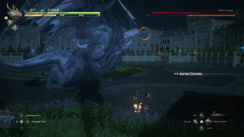 Animation of White Dragon’s Physical Head attack